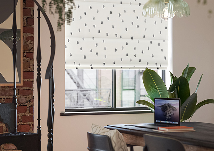 Ink Spots, Warm Grey - Roman Blind - Image 5